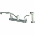 Globe Union 2 Metal Lever Handle Kitchen Faucet With Matching Side Sprayer F8F11034NP-JPA3